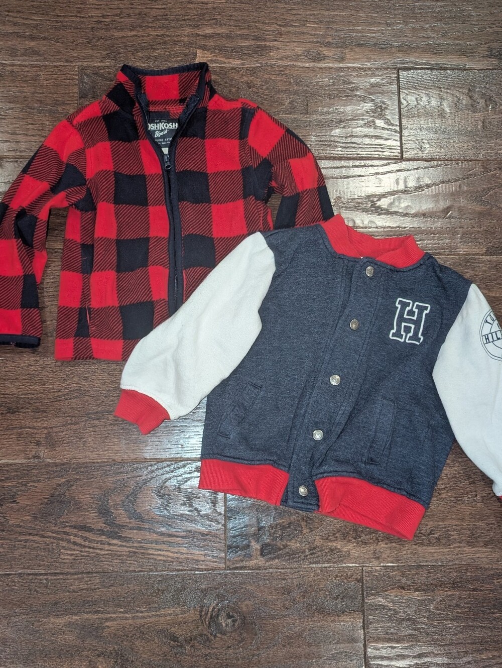 Bundle of 2 Toddler Boy Jacket Bundle OshKosh B'gosh and Tommy Hilfiger